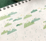avocadomori Drizzle Meadow Washi Masking Tape Roll