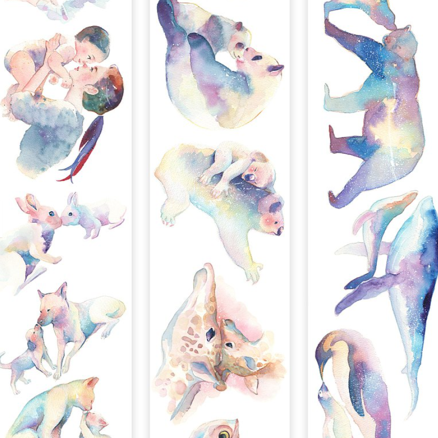 [SAMPLE ONLY] Monchiichen Maternal Love PET Masking Tape