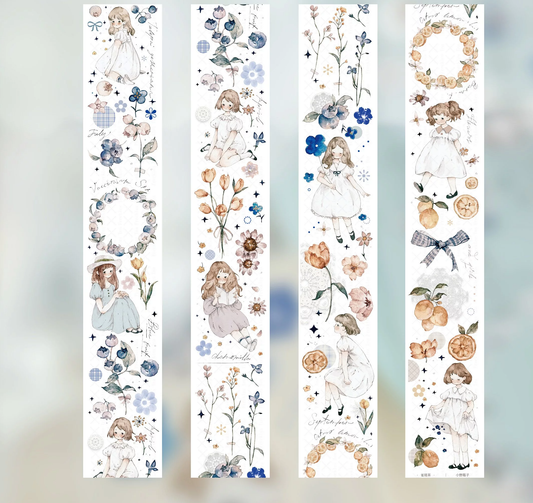 Freckles Tea Spring Ono Berry PET Tape Samples and Full Roll